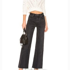 GRLFRND Charcoal Wide Leg Jeans